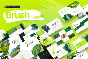 Brush Slide PowerPoint Template